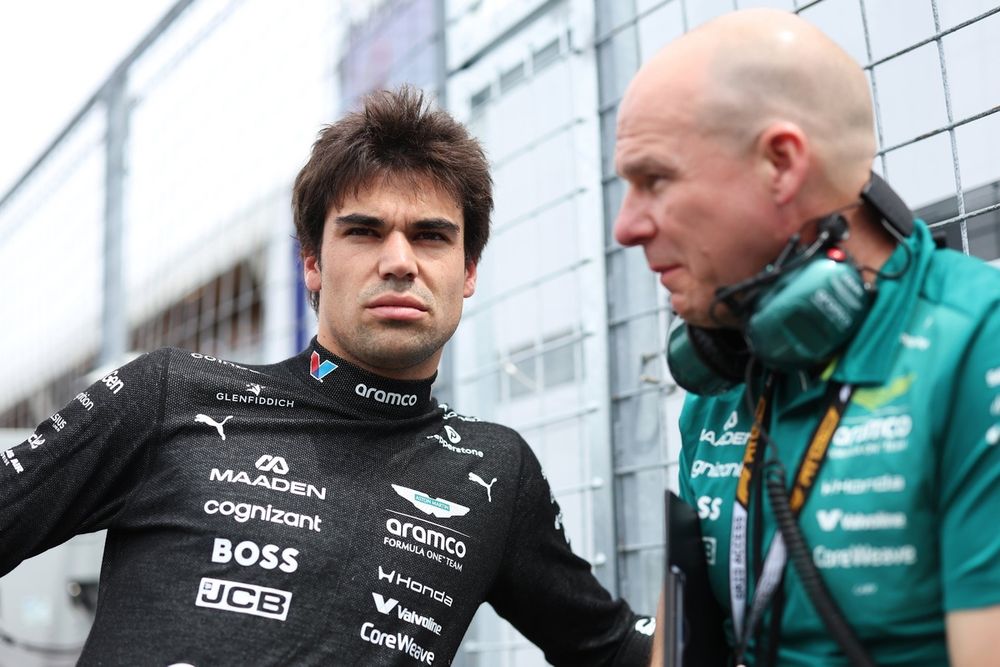 Lance Stroll, Aston Martin Racing, with his race engineer Gary Gannon
