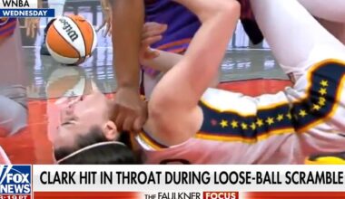 Caitlin Clark hit in throat during WNBA loose-ball scramble, sparking backlash and game suspension