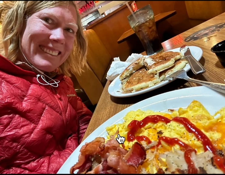 Woman at dennys