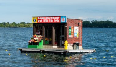 Why is this floating piece of public art making waves?