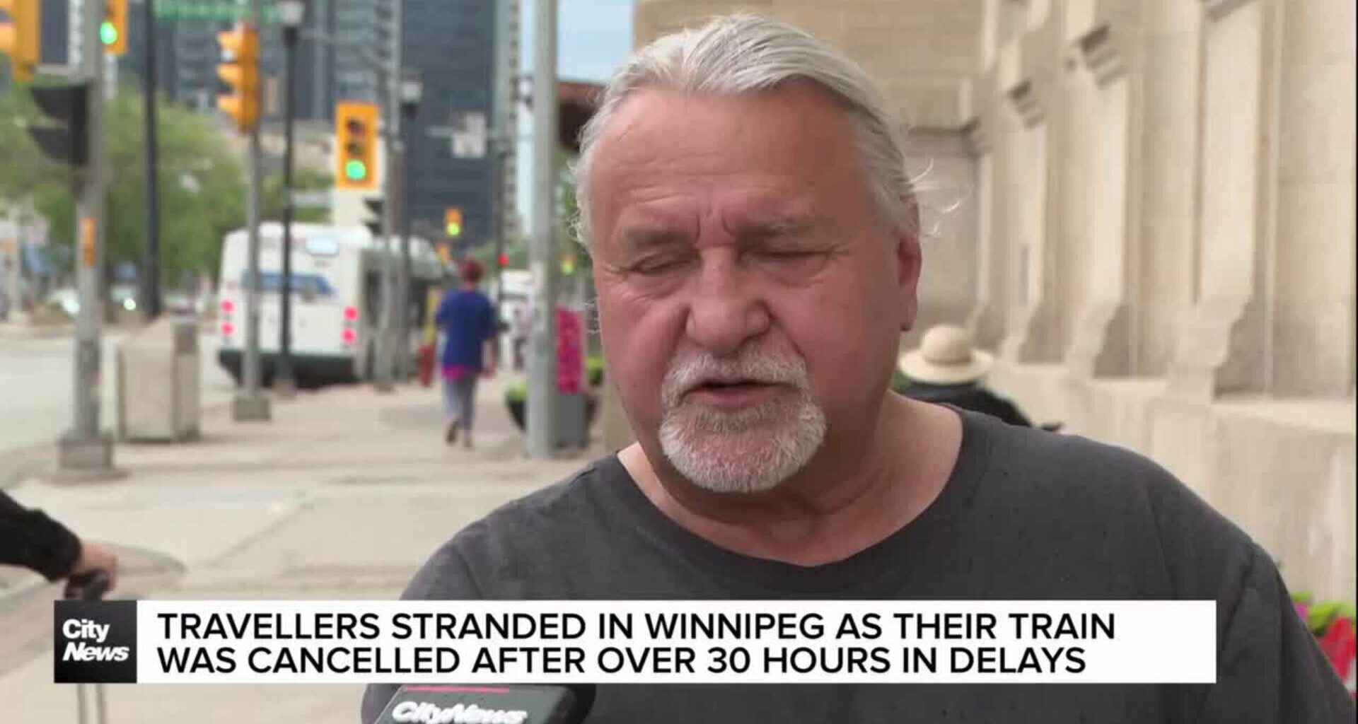 Travellers stranded in Winnipeg as their train was cancelled after over 30 hours of delays