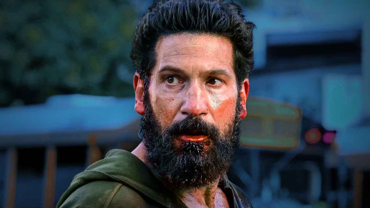 Punisher in front of a school bus in One Last Kill.