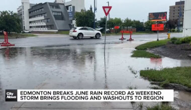 Edmonton breaks June rain record with flooding, washouts
