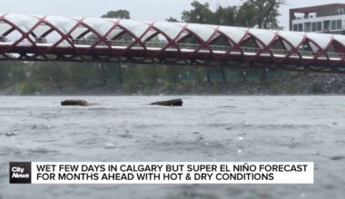 Wet few days in Calgary but super El Niño forecast for months ahead