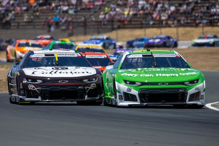 AJ Allmendinger, Kaulig Racing, Carson Hocevar, Spire Motorsports