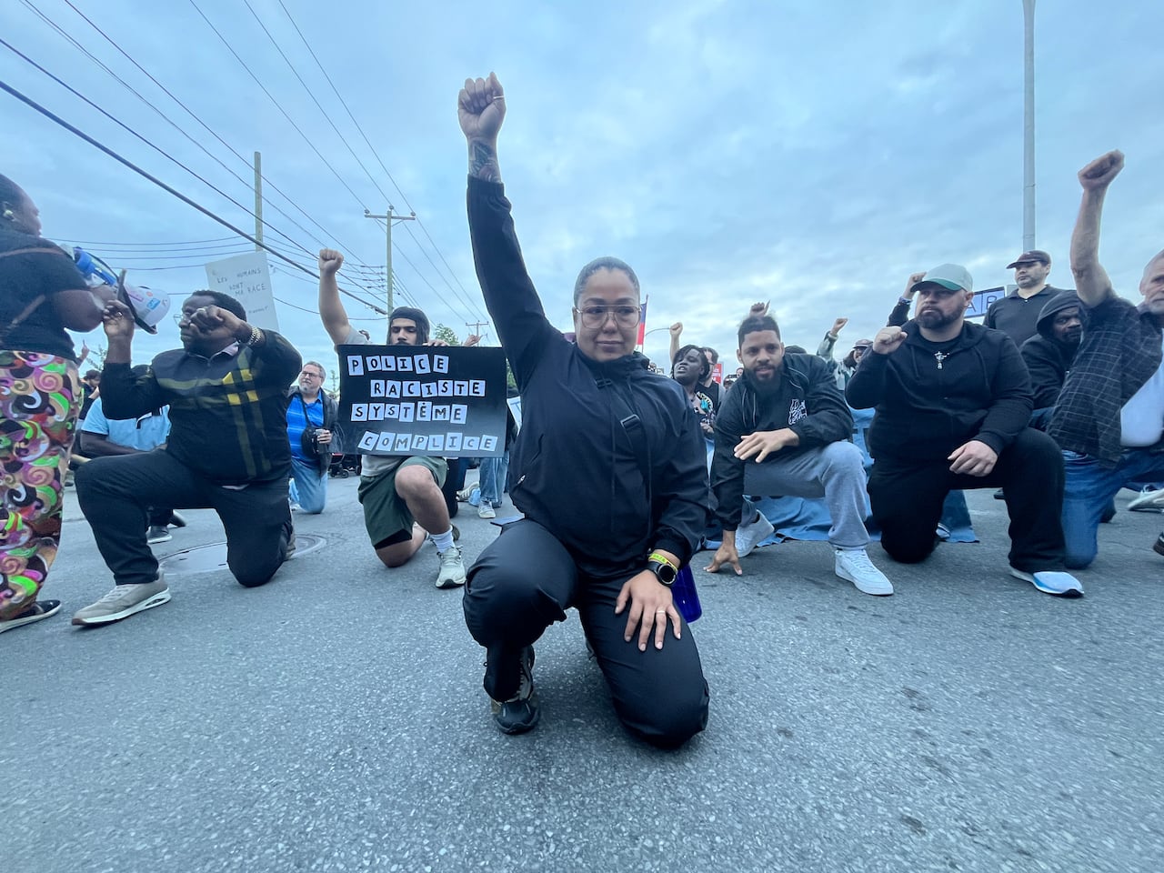 people demonstrating