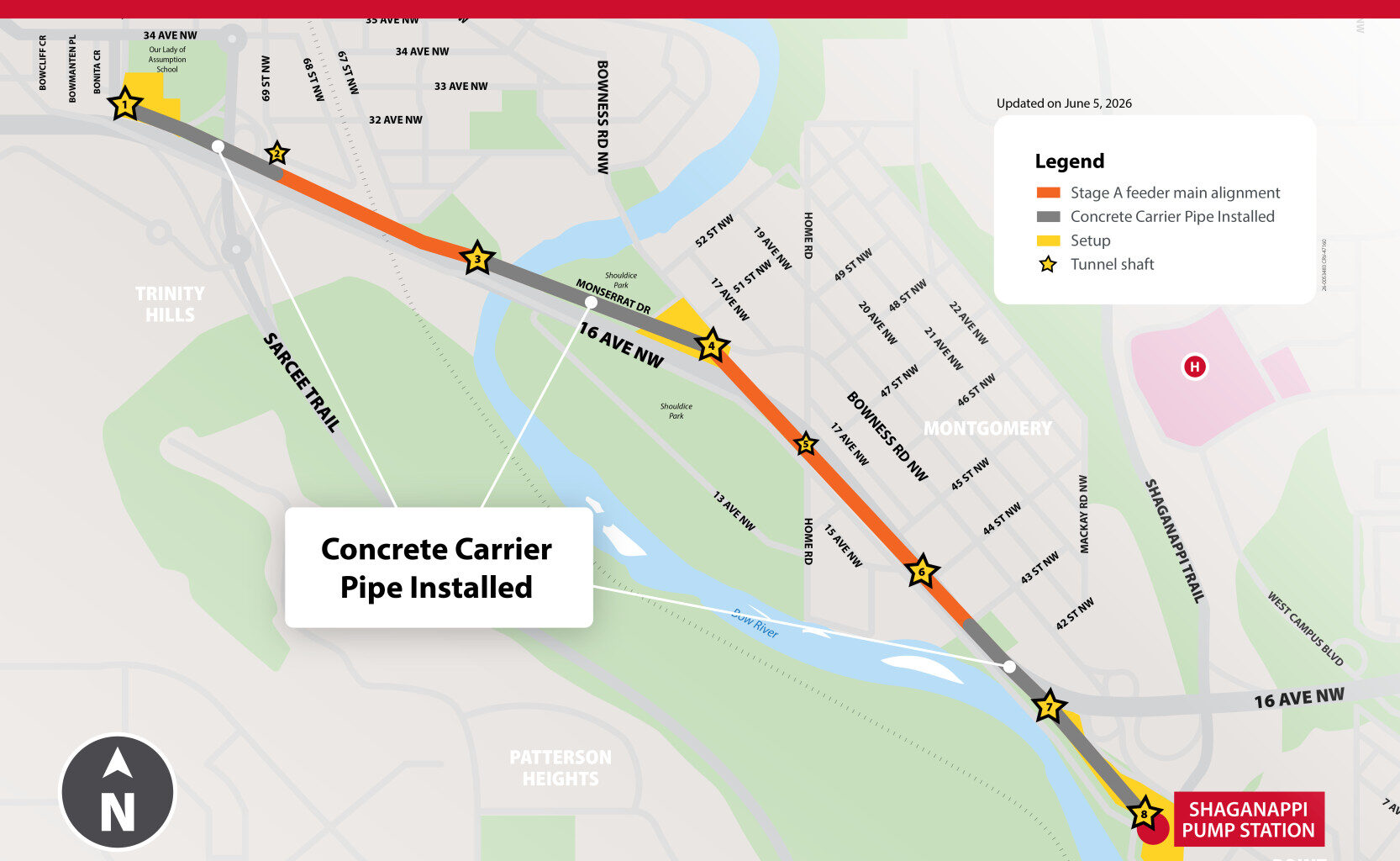 Bearspaw South Feeder Main construction on track as Stage A microtunneling reaches key milestones