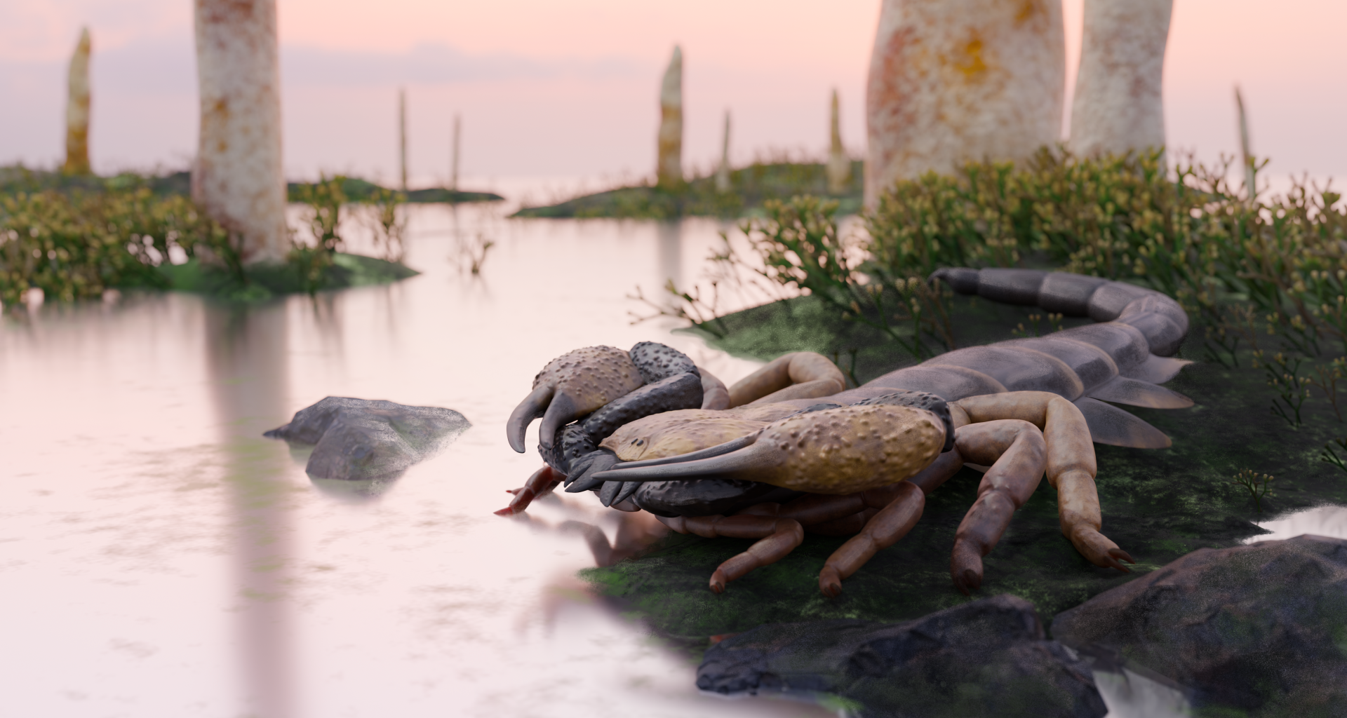 Life reconstruction of Praearcturus gigas &copy; Franz Anthony High Res