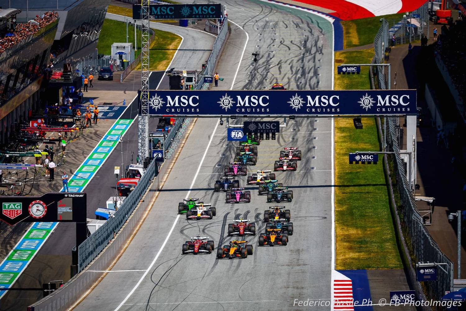 Start of the race, during the Austrian GP, Spielberg 26-29 June 2025, Red Bull Ring Formula 1 World championship 2025.
