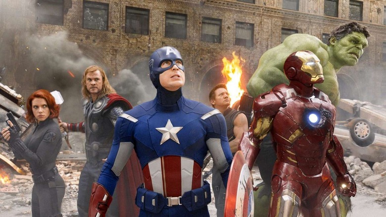The Avengers assemble in New York in The Avengers.