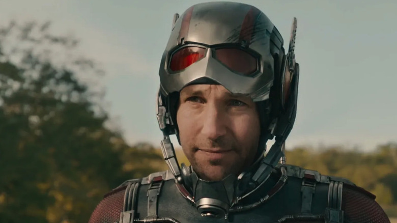 Scott Lang opens his helmet in Ant-Man.