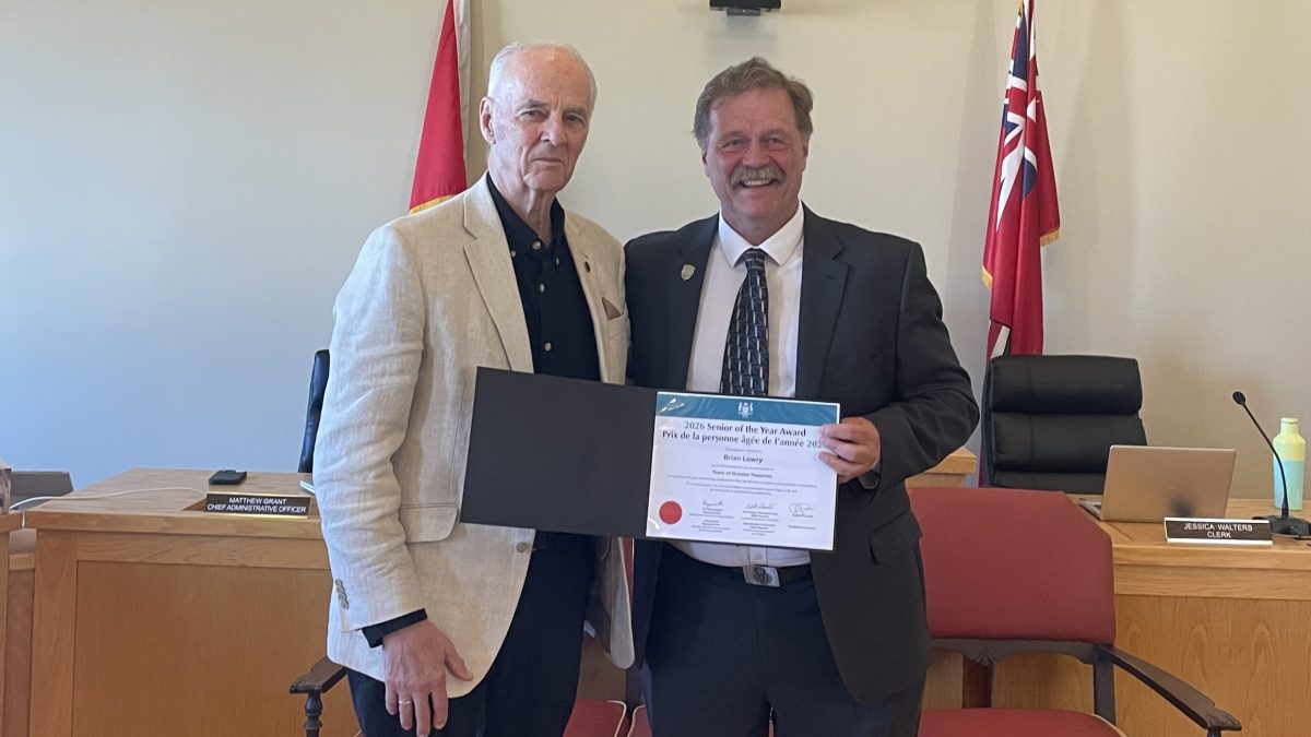 Brian Lowry named Greater Napanee’s 2026 Senior of the Year