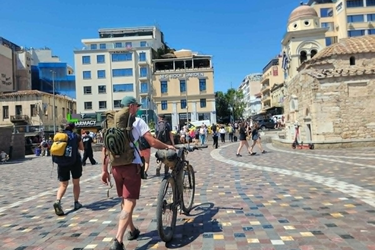 This cyclist fled wild mountain dogs in Greece