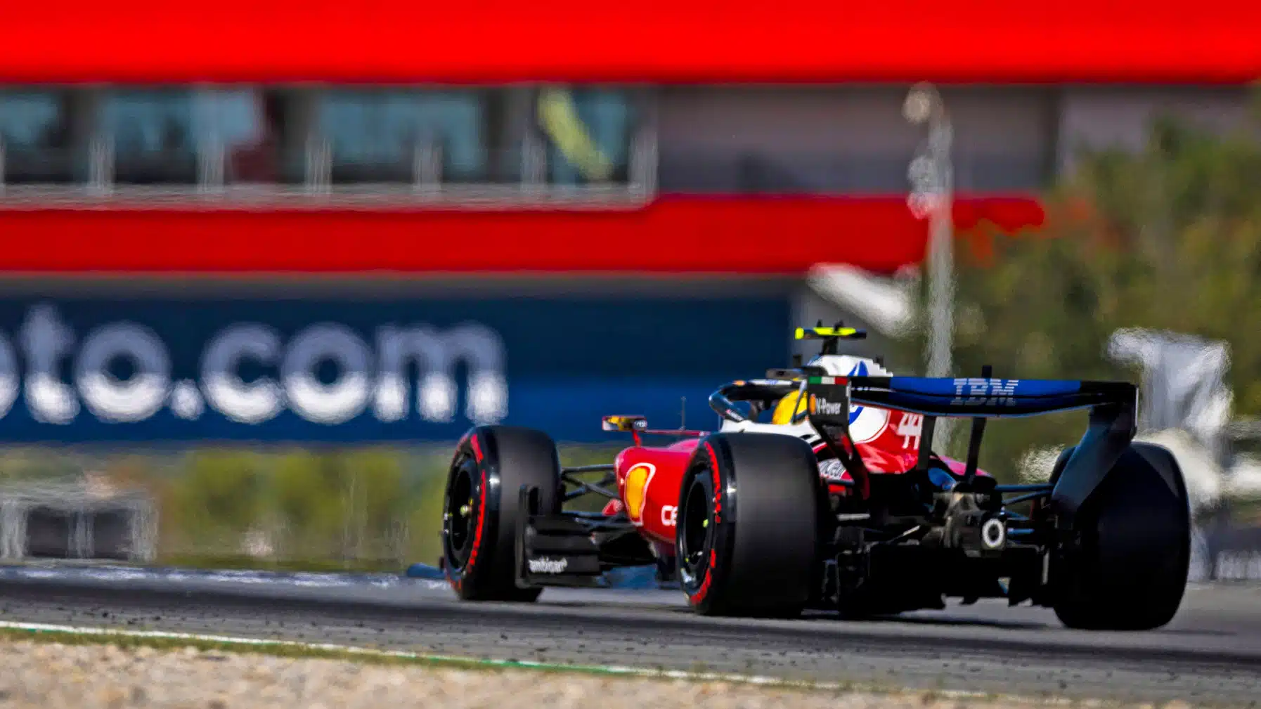 Lewis Hamilton (Ferrari) during the 2026 Catalunya Grand Prix at the Circuit de Barcelona-Catalunya