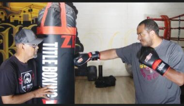 Dante &ldquo;The Inferno&rdquo; Stone hits with a partner during training. Stone, a Chandler resident, is set to fight Kingsley Ibeh on Saturday, June 20 at the Celebrity Theater in Phoenix.