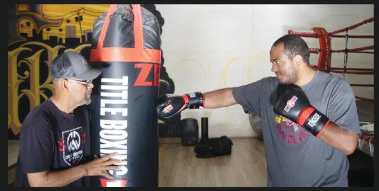 Dante &ldquo;The Inferno&rdquo; Stone hits with a partner during training. Stone, a Chandler resident, is set to fight Kingsley Ibeh on Saturday, June 20 at the Celebrity Theater in Phoenix.