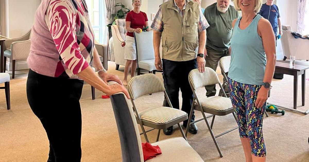 Exercise classes at Belmont Care Home Worcester for over 65s