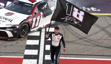 Denny Hamlin Pays Tribute to Kyle Busch After Tying NASCAR Legend on Wins List