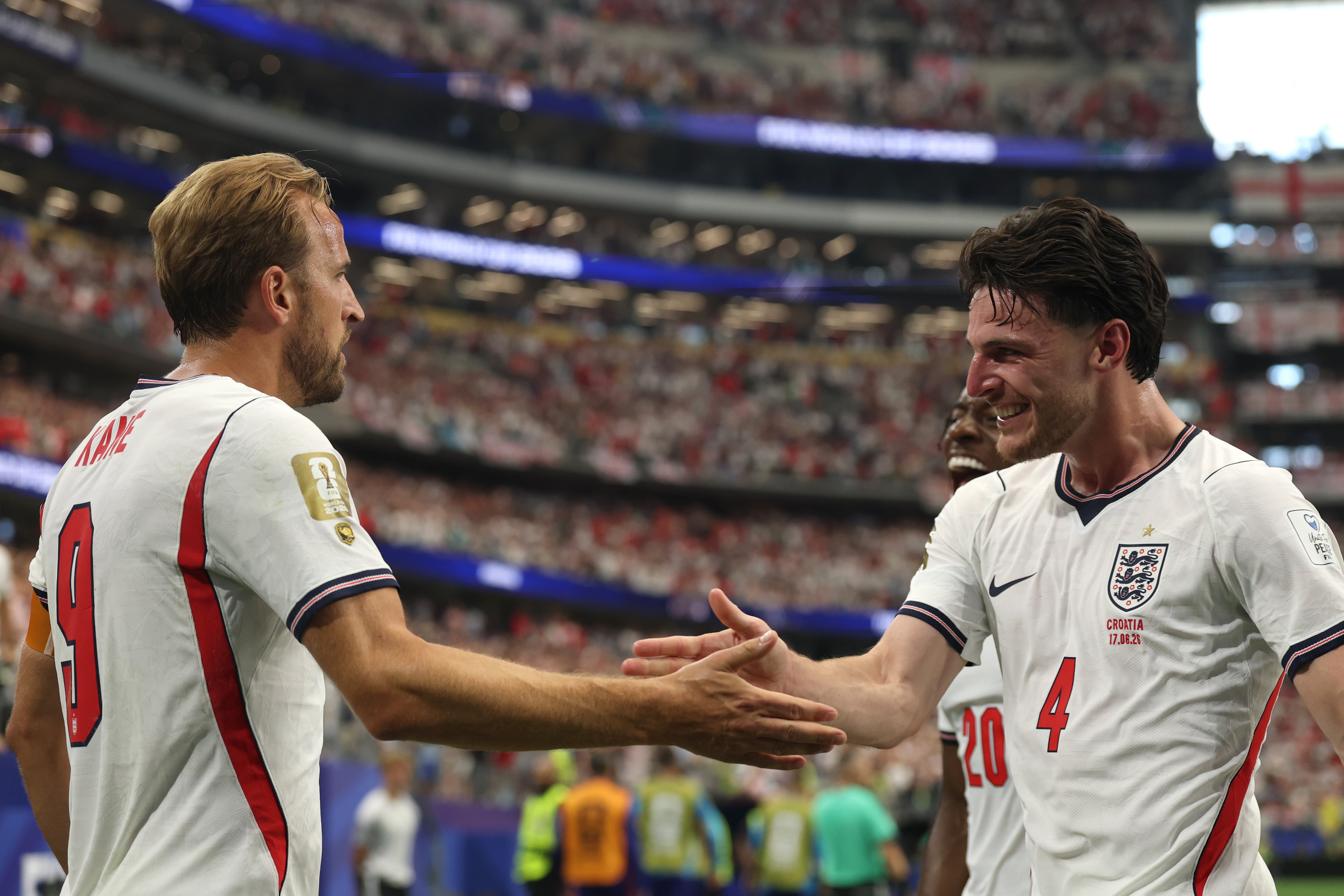 Rice's corner led to Harry Kane's second goal against Croatia