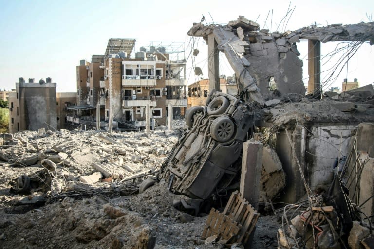 The aftermath of Israeli airstrikes in the Burj al-Chamali area near the southern Lebanese city of Tyre on June 2 (Kawnat HAJU)