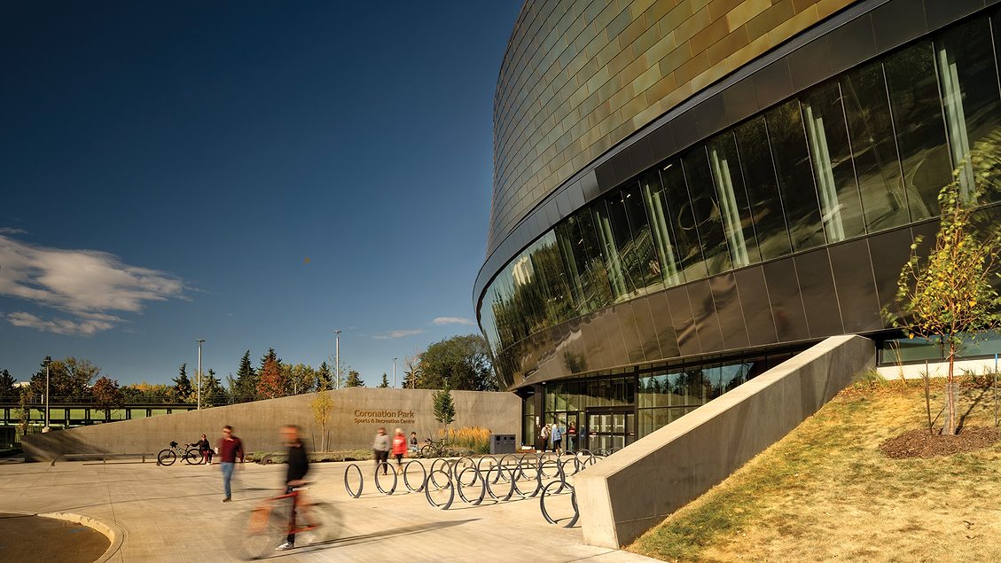 A Combined Velodrome and Community Recreation Hub Reinforces the Character of an Existing Park in Edmonton