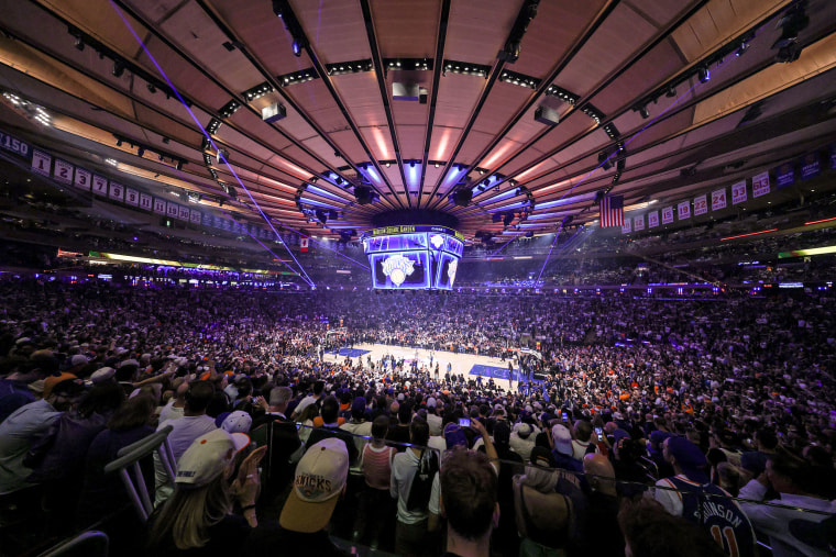 A full house at Madison Square Garden during the first quarter of game three of the NBA Finals between the San Antonio Spurs and the New York Knicks on June 8, 2026.