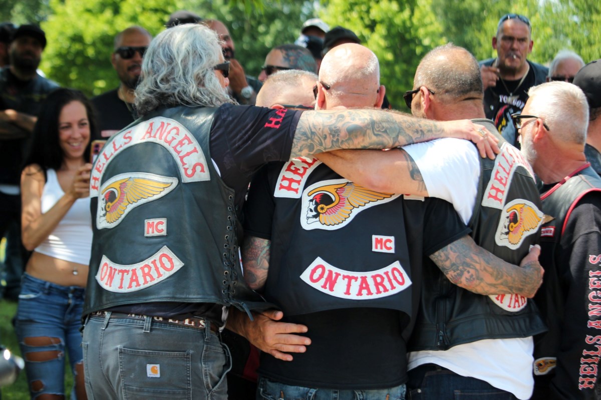 Video: Hundreds take part in Sudbury Hells Angels memorial biker procession