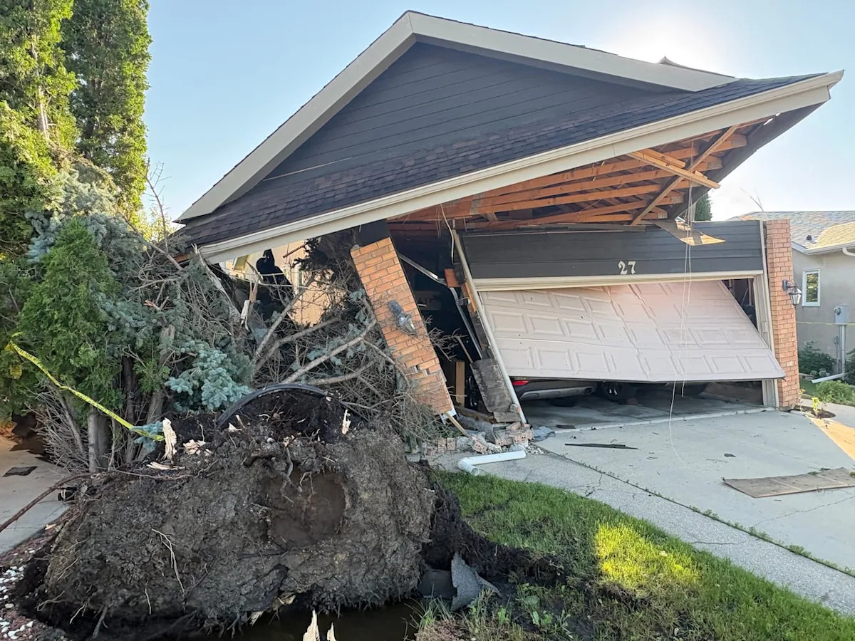 Storm rips apart home, leaves destruction in southwest Winnipeg