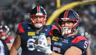 Davis Alexander, Tyson Philpot shine as Montreal Alouettes hold on for high-scoring win over Ottawa Redblacks