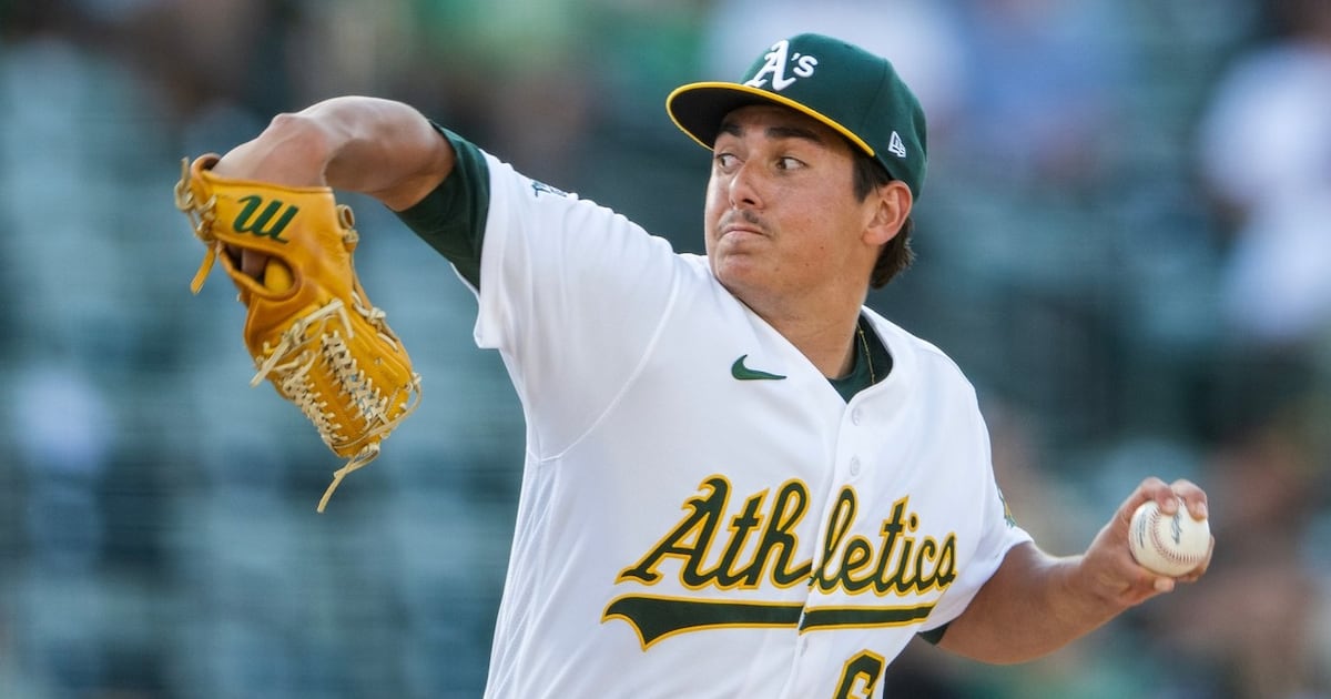 Gage Jump spins gem and A's score 5 in 1st to beat Angels after Mike Trout lands on injured list