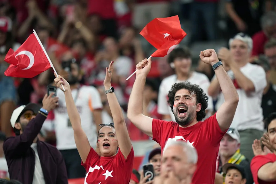 Turkey fans show their support beforeTurkey takes on Australia during a World Cup Group D soccer match, in Vancouver, on Saturday, June 13, 2026. THE CANADIAN PRESS/Darryl Dyck