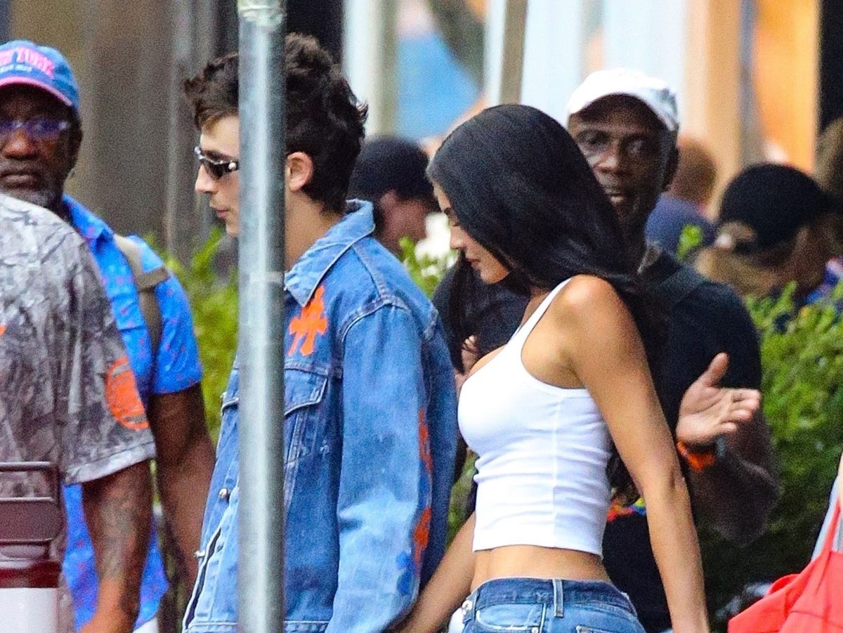 Kylie Jenner and Timothée Chalamet Wear Matching Denim Outfits at Game 4 of the NBA Finals