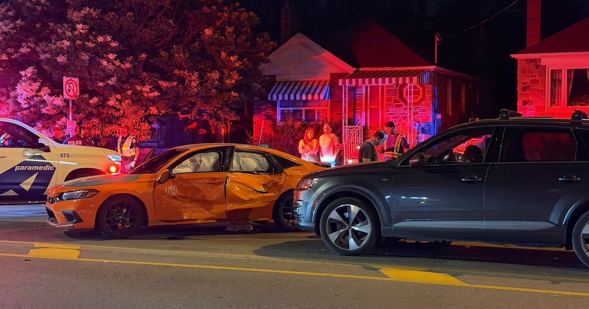 Toronto six-vehicle crash: One arrested for stolen vehicle