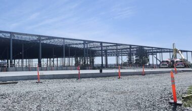 A new 430,000 square-foot-plus warehouse is going in south of Hwy 10 in Cloverdale. Scott Wheatley says construction is transforming East Surrey. (Photo: Malin Jordan/Cloverdale Reporter)