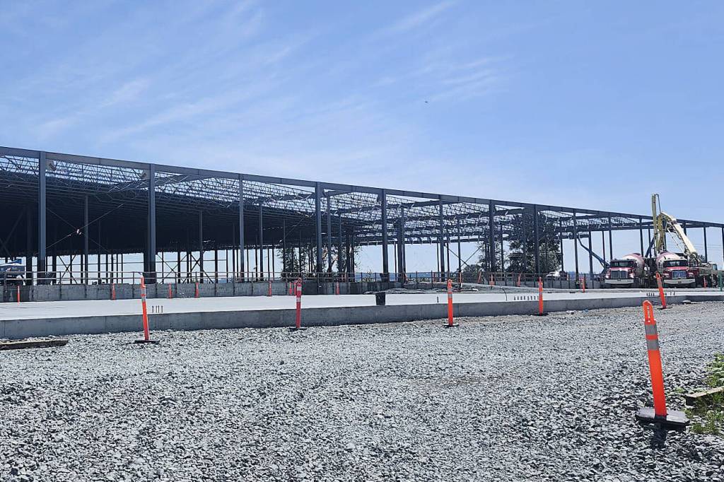 A new 430,000 square-foot-plus warehouse is going in south of Hwy 10 in Cloverdale. Scott Wheatley says construction is transforming East Surrey. (Photo: Malin Jordan/Cloverdale Reporter)
