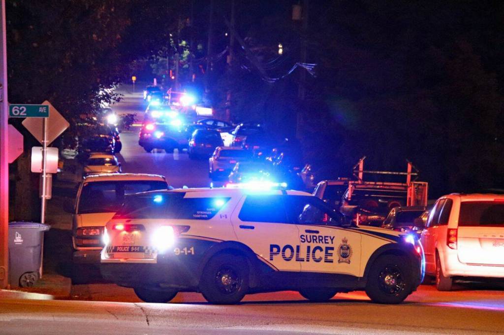Surrey Police Service responded to a late night multiple shots fired incident in South Newton on May 31. (1st Due Media/Contributed to Peace Arch News)