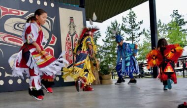Surrey&rsquo;s National Indigenous Peoples Day Celebration at the Bill Reid Amphitheatre in Cloverdale in 2025. This year&rsquo;s celebration is coming to Semiahmoo Park. (Geoff Yue/Black Press Media files)