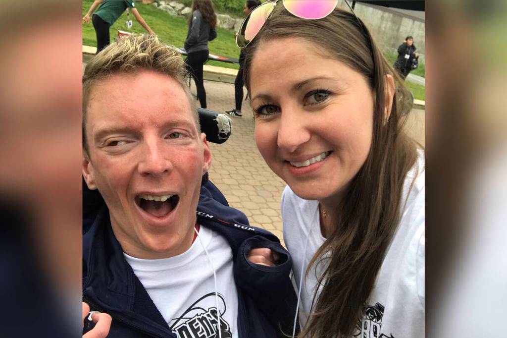 Brenden Parker and Marcia McNaughton are seen in this undated image. McNaughton is helping to organize the 2026 return of Brenden&rsquo;s Ride, a charity endeavour raising funds to help kids go to camp. (Photo submitted to Cloverdale Reporter/Marcia McNaughton)