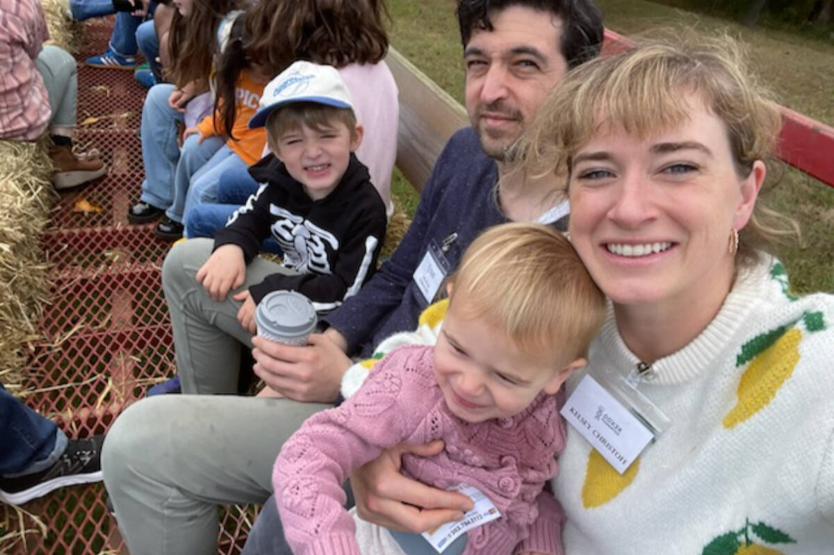 The Christofi family at a conference in Delaware, where the Esquimalt clan met other families and girls with DDX3X Syndrome. (Courtesy Christofi family)
