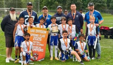 White Rock South Surrey Titans&rsquo; U10 Lightning took the provincial championship title in Kamloops over the weekend (June 6-7), after going 25-1 all season. (BC Football photo/Contributed to Peace Arch News)