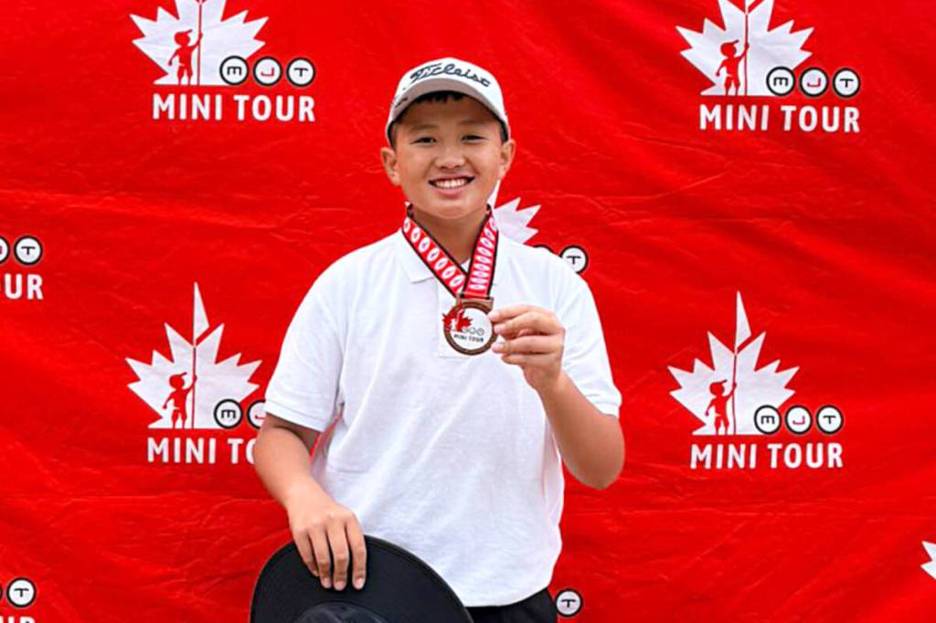 Kaiwen Jiang, 12, shot 75 on a par 70 to finish third in the boys 11-12 division. (MJT/Special to The News)