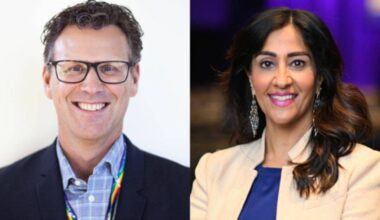 Surrey Schools superintendent Mark Pearmain (left) and Vancouver psychiatrist Dr. Shimi Kang are set to talk to parents about healthy and non-healthy AI tools and usage on June 11. (Surrey Schools/Contributed to Peace Arch News)