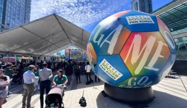 Surrey Soccer Fan Zone at Surrey Civic Plaza on opening day of FIFA World Cup tournament on Thursday, June 11, 2026. (Tom Zillich/Surrey Now-Leader)