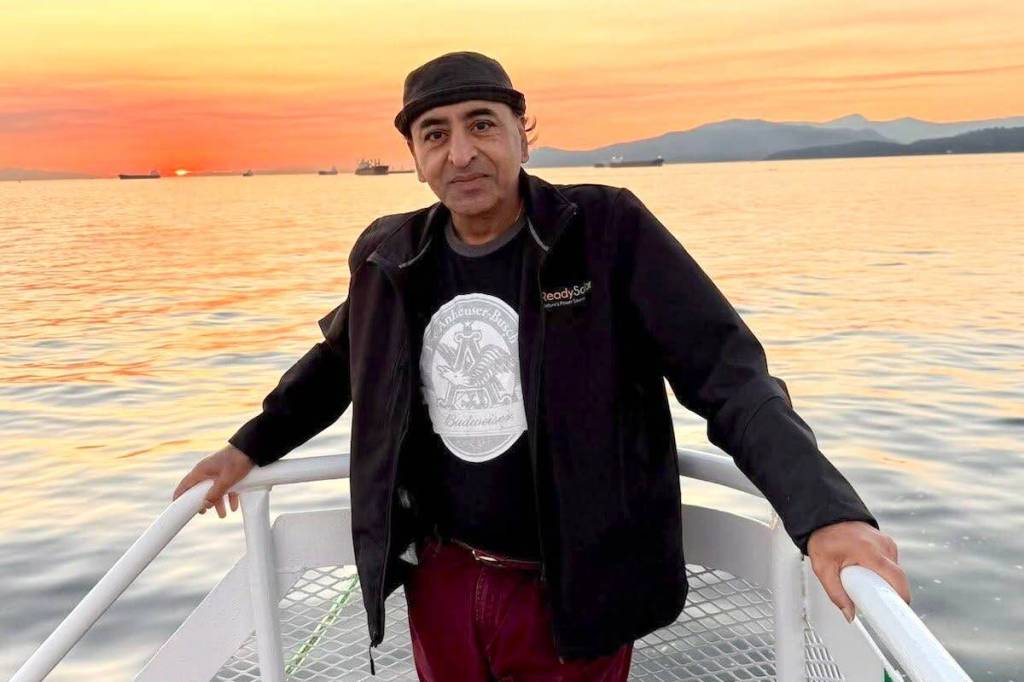 Photo of Surrey resident R. Paul Dhillon, a BC Entertainment Hall of Fame inductee, in a Facebook poster announcing funeral service for him June 20, 2026, at Five Rivers Funeral Home in Delta. (Facebook.com/iamgurmeet.sran)