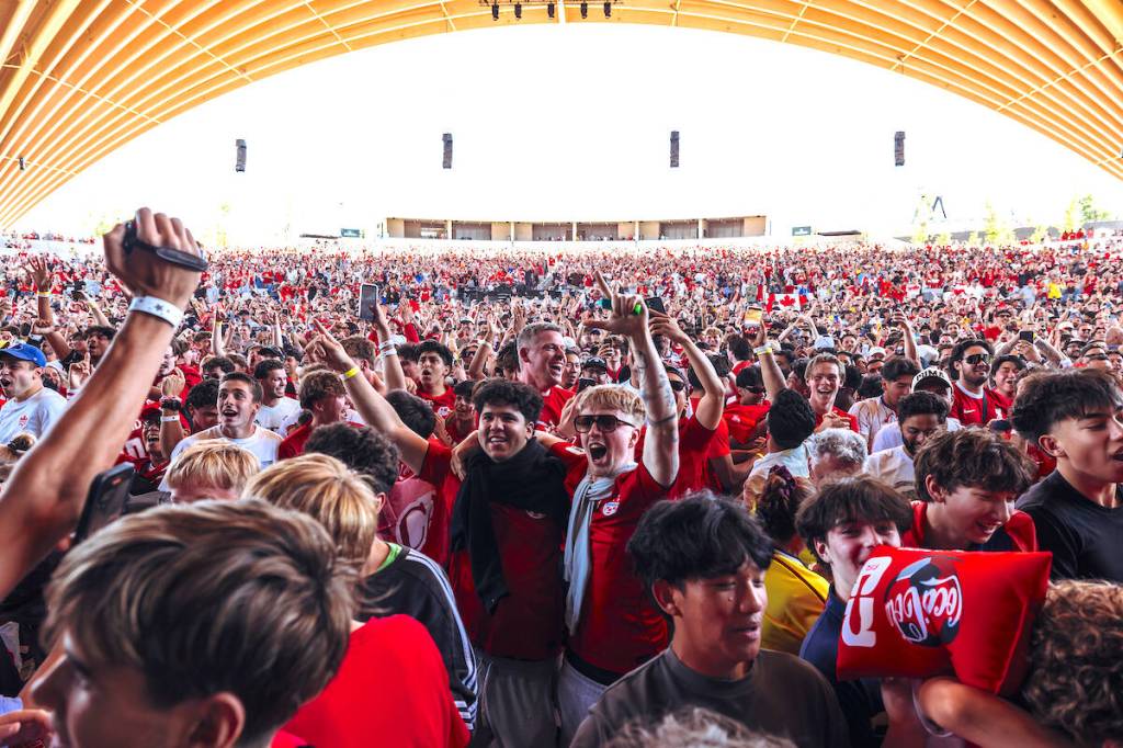 Soccer fans at FIFA Fan Festival Vancouver on Friday, June 12, 2026. (Contributed/FIFA Fan Festival Vancouver photo)