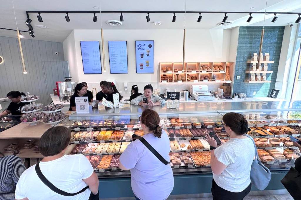 Inside the new Breka Bakery & Cafe at King George Hub in Surrey on opening day, Thursday, June 18, 2026. (Tom Zillich/Surrey Now-Leader)
