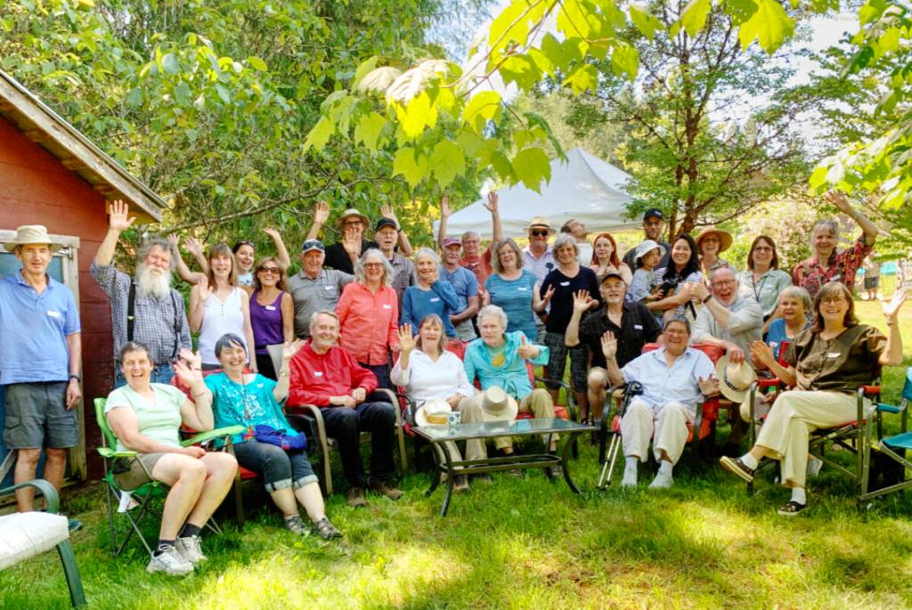Broombusters Invasive Plant Society and guests celebrate the group&rsquo;s 20th anniversary. (Contributed photo)