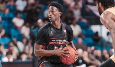 After leading by just four at halftime, Vancouver Bandits erupted for 61 second-half points on the way to a 102-81 rout of the Brampton Honey Badgers Saturday night at the Langley Events Centre. (Special to Langley Advance Times)