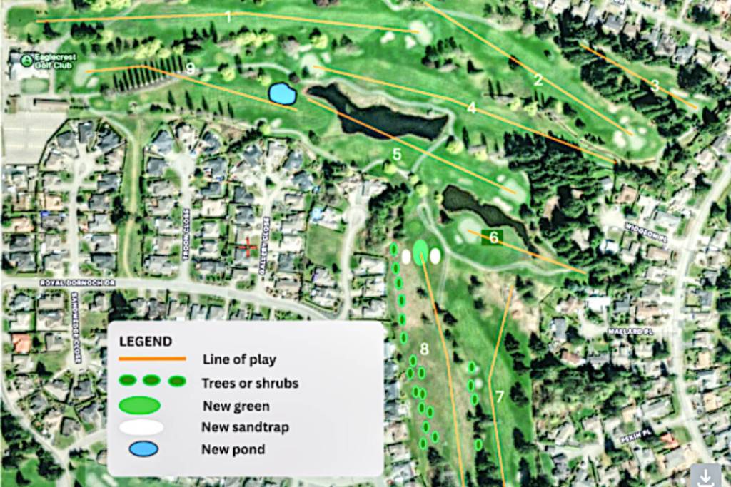 The Eaglecrest Golf Course is currently undergoing reconfiguration which is expected to be completed in August. (TQB graphic)