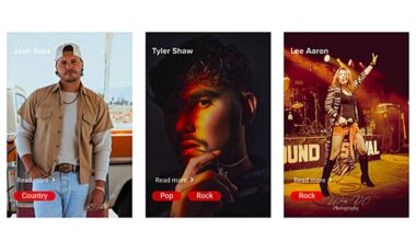 Josh Ross (left), Tyler Shaw, and Lee Aaron will headline the Surrey Canada Day festival on the Cloverdale Fairgrounds. (Image via screenshot: surreycanadaday.ca)